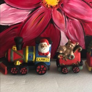 Vintage Santa’ Express train -4 pieces- ceramic-Christmas train